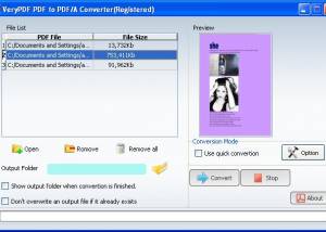 PDF to PDF/A Conversion Utility screenshot