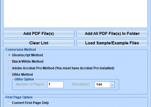 PDF To PNG Converter Software screenshot