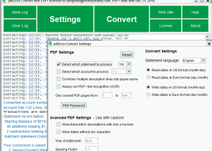 PDF2CSV Convert screenshot