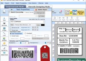 software - PDF417 Barcode Tracking Data 9.7.1.4 screenshot