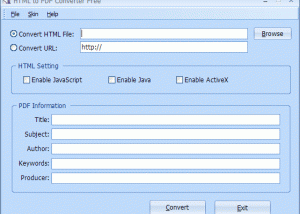 PDFArea HTML to PDF Converter Free screenshot