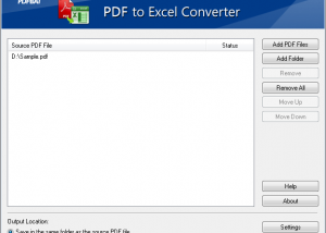 software - PDFBat PDF to Excel Converter 9.8 screenshot