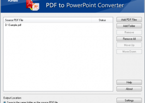 software - PDFBat PDF to PowerPoint Converter 9.8 screenshot
