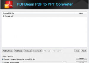 software - PDFBeam PDF to PPT Converter 10.0 screenshot