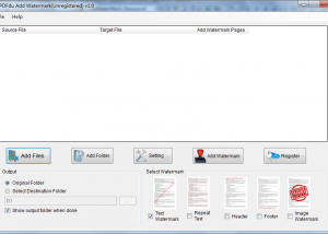 software - PDFdu Add Watermark 1.2 screenshot