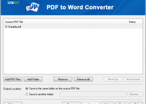 software - PDFFab PDF to Word Converter 9.0 screenshot