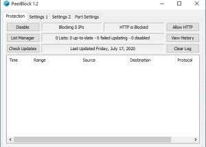 software - PeerBlock 1.2.0 R693 screenshot