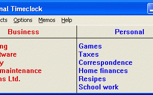 Personal Timeclock screenshot