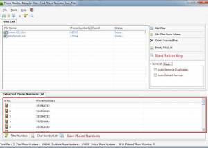 software - Phone Number Extractor Files 6.3.4.23 screenshot