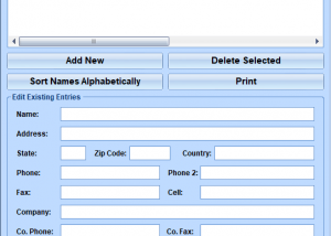 software - Phonebook Database Software 7.0 screenshot