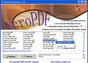 Photoshop SpeedUp screenshot