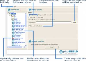 phpSHIELD PHP Encoder screenshot