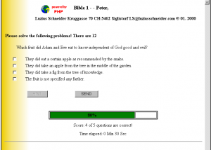 PHPWebQuiz screenshot