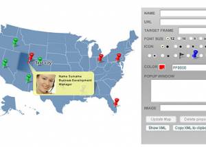 Pinpoint Locator Map of USA screenshot