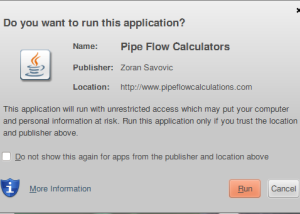 Full Pipe Flow Calculators screenshot