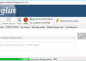 software - Plagius Plagiarism Detector 2.4.23 screenshot