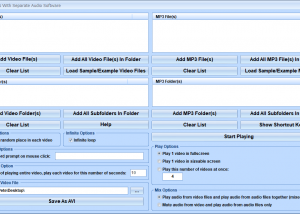 Play Videos With Separate Audio Software screenshot