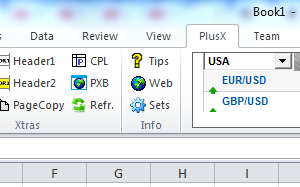 software - PlusX Excel Add-In 1.2 screenshot