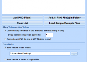 PNG To SWF Converter Software screenshot