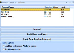 software - Podcast Download Software 7.0 screenshot