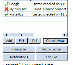 software - Porta+ WebSite Monitor 1.0 screenshot