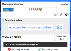 Full Portable Colour Contrast Analyser screenshot