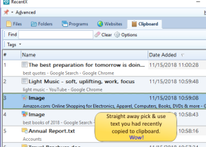 software - Portable RecentX 5.0.27 screenshot