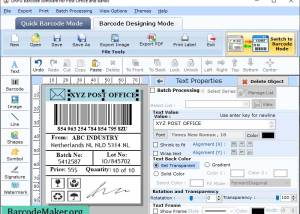 software - Post Mailer Barcodes Generator 5.1.8 screenshot