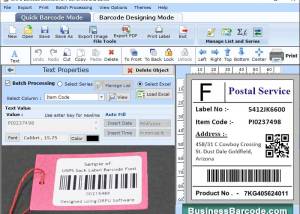 Post Office Barcode Labels Maker screenshot