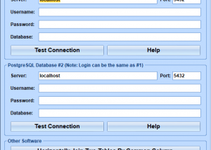 PostgreSQL Append Two Tables Software screenshot