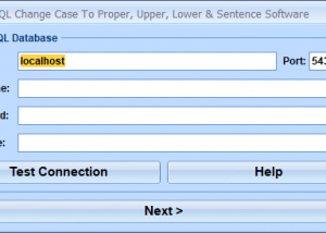 PostgreSQL Change Case To Proper, Upper, Lower & Sentence Software screenshot