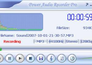 software - Power Audio Recorder Pro 2.00 screenshot