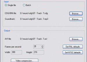 software - Power CDG to AVI Converter 1.0.23 screenshot