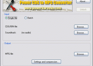 Power CDG to MPG Converter screenshot
