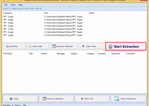 software - PowerPoint File Details Extractor 2.5.0.11 screenshot