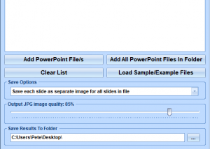 software - PPTX To JPG Converter Software 7.0 screenshot