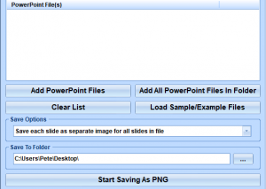 PPTX To PNG Converter Software screenshot