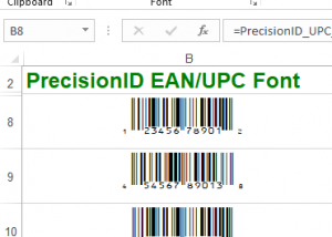 software - PrecisionID EAN UPC Fonts 2018 screenshot