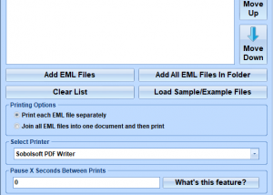 Print Multiple EML Files Software screenshot