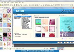 Printable Greeting Cards Maker Software screenshot