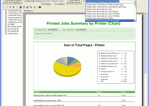 PrinterAdmin Print Job Report screenshot