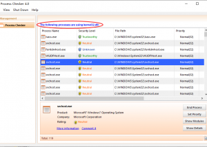 software - Process Checker 4.0 screenshot