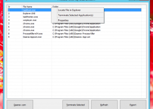software - Process Killer 1.00 screenshot