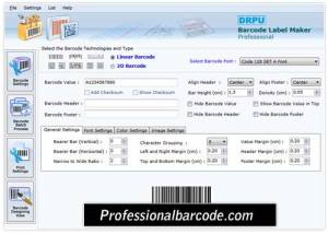 Professional Barcode screenshot