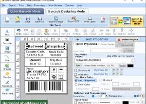 software - Professional Barcode Maker Tool 3.6 screenshot