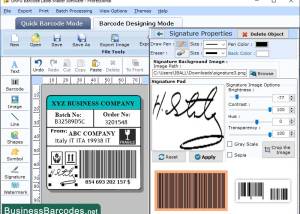 Professional Barcodes Application screenshot