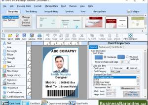 Professional Identity Card Software screenshot