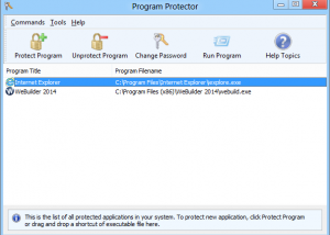 software - Program Protector 4.11 screenshot