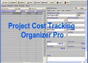 software - Project Cost Tracking Organizer Pro 3.2b screenshot