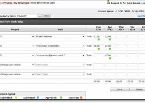 Project Timesheet Software screenshot